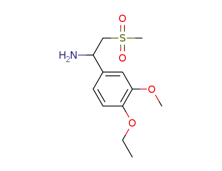 Molecular Structure of 885268-06-4 (Benzenemethanamine, 4-ethoxy-3-methoxy-a-[(methylsulfonyl)methyl]-)