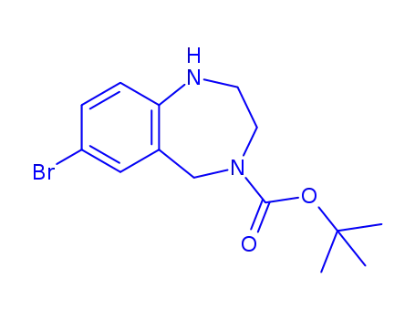 Molecular Structure of 886364-30-3 (4-Boc-7-Bromo-2,3,4,5-tetrahydro-1H-benzo[e][1,4]diazepine)