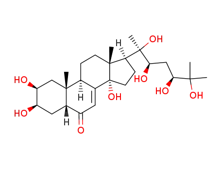 Molecular Structure of 88669-02-7 ((2S,3R,5R,9R,10R,13R,17S)-2,3,14-trihydroxy-10,13-dimethyl-17-[(2R,3R,5S)-2,3,5,6-tetrahydroxy-6-methylheptan-2-yl]-1,2,3,4,5,9,10,11,12,13,14,15,16,17-tetradecahydro-6H-cyclopenta[a]phenanthren-6-one (non-preferred name))
