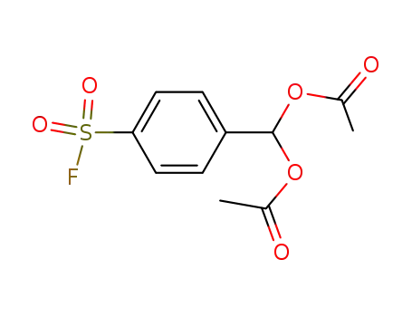 Molecular Structure of 88654-55-1 ([4-(fluorosulfonyl)phenyl]methanediyl diacetate)