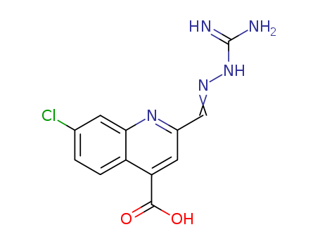 81735-32-2,7-chloro-2-{(E)-[(diaminomethylidene)hydrazinylidene]methyl}quinoline-4-carboxylic acid,