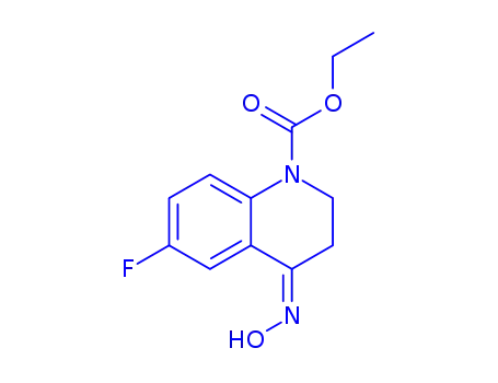 Molecular Structure of 81892-44-6 (ethyl (4Z)-6-fluoro-4-(hydroxyimino)-3,4-dihydroquinoline-1(2H)-carboxylate)