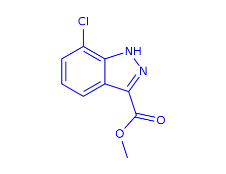 Molecular Structure of 885278-56-8 (METHYL 7-CHLORO-1H-INDAZOLE-3-CARBOXYLATE)