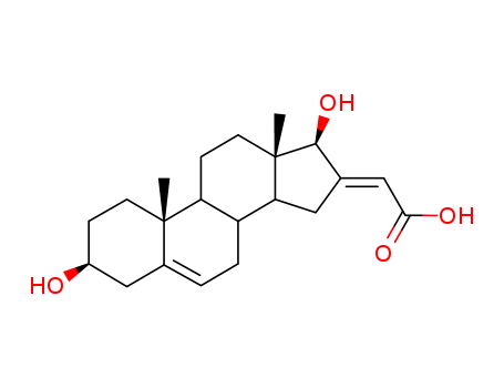 (2E)-2-(3,17-dihydroxy-10,13-dimethyl-1,2,3,4,7,8,9,11,12,14,15,17-dodecahydrocyclopenta[a]phenanthren-16-ylidene)acetic acid cas  88674-38-8
