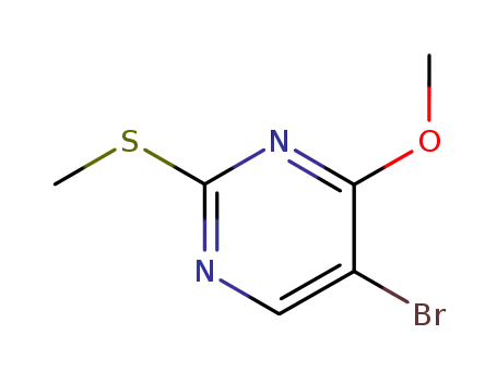 Molecular Structure of 81560-09-0 (5-Bromo-4-methoxy-2-(methylthio)pyrimidine)