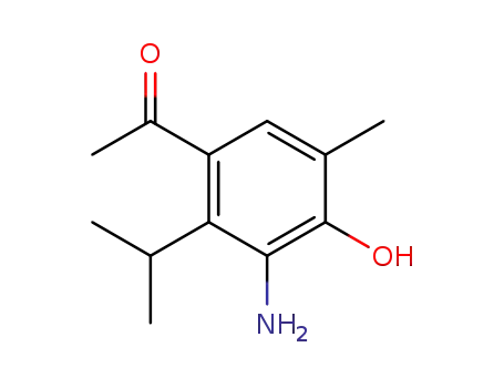 Molecular Structure of 815592-67-7 (Acetophenone, 3-amino-4-hydroxy-2-isopropyl-5-methyl-)