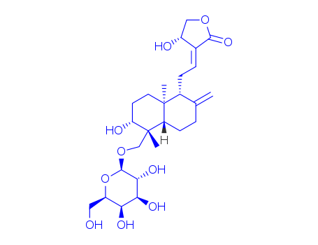 2(3H)-Furanone,3-[2-[(1R,4aS,5R,6R,8aS)-5-[(b-D-glucopyranosyloxy)methyl]decahydro-6-hydroxy-5,8a-dimethyl-2-methylene-1-naphthalenyl]ethylidene]dihydro-4-hydroxy-,(3E,4S)-(82209-76-5)