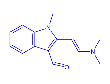 Molecular Structure of 815586-75-5 (1H-Indole-3-carboxaldehyde,2-[(1E)-2-(dimethylamino)ethenyl]-1-methyl-(9CI))