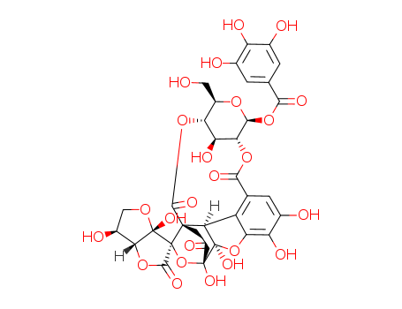 Molecular Structure of 124890-19-3 (b-D-Glucopyranose, cyclic 2®5:4®4-[(1R,3R,3'aS,4R,4aR,6'S,6'aR,9aS)-1,3'a,4,4a,5',6',6'a,9a-octahydro-1,3'a,6',7,8,9a-hexahydroxy-2',11-dioxospiro[1,4-ethano-3H-pyrano[3,4-b]benzofuran-3,3'(2'H)-furo[3,2-b]furan]-4,5(1H)-dicarboxylate]1-(3,4,5-trihydroxybenzoate) (9CI))