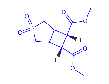 Molecular Structure of 82510-80-3 (dimethyl (1R,5S,6R,7S)-3-thiabicyclo[3.2.0]heptane-6,7-dicarboxylate 3,3-dioxide)