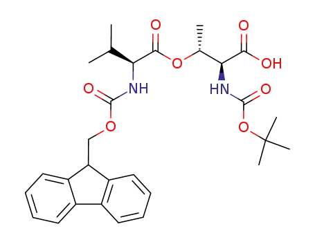 Molecular Structure of 887707-95-1 (BOC-THR(VAL-FMOC)-OH)