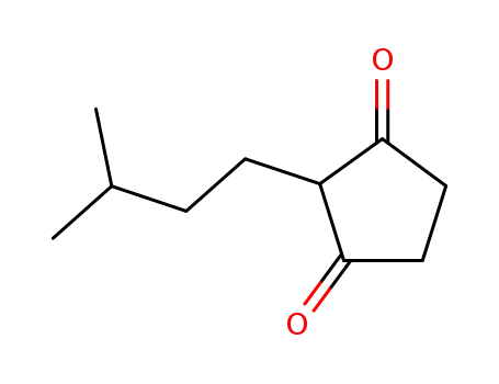 Molecular Structure of 827-03-2 (1,3-Cyclopentanedione, 2-isopentyl-)