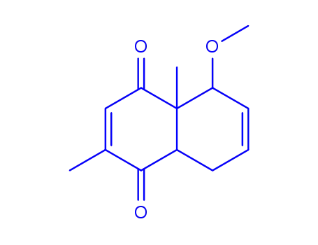 Molecular Structure of 824427-15-8 (1,4-Naphthoquinone,4a,5,8,8a-tetrahydro-5-methoxy-2,4a-dimethyl-(5CI))