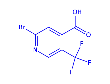 Molecular Structure of 823222-03-3 (2-Bromo-5-(trifluoromethyl)isonicotinic acid)