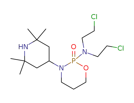 Molecular Structure of 82576-63-4 (N,N-bis(2-chloroethyl)-3-(2,2,6,6-tetramethylpiperidin-4-yl)-1,3,2-oxazaphosphinan-2-amine 2-oxide)