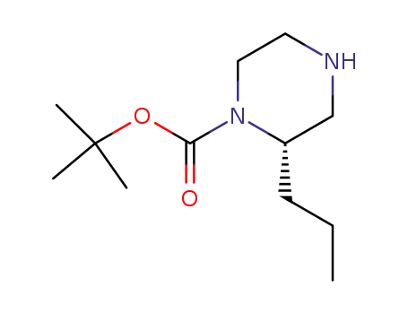 Molecular Structure of 888972-67-6 ((S)-2-PROPYL-PIPERAZINE-1-CARBOXYLIC ACID TERT-BUTYL ESTER)