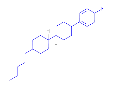 Molecular Structure of 82832-29-9 (Benzene,1-fluoro-4-[(trans,trans)-4'-pentyl[1,1'-bicyclohexyl]-4-yl]-)