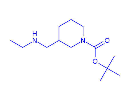 Molecular Structure of 887587-98-6 (tert-butyl 3-((ethylamino)methyl)piperidine-1-carboxylate)