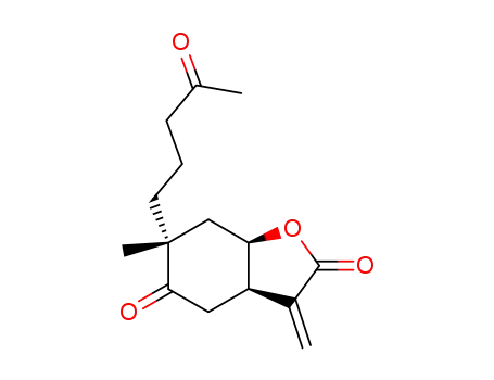 Molecular Structure of 89026-40-4 ((3aR)-3aα,6,7,7aα-Tetrahydro-6-methyl-3-methylene-6α-(4-oxopentyl)-2,5(3H,4H)-benzofurandione)