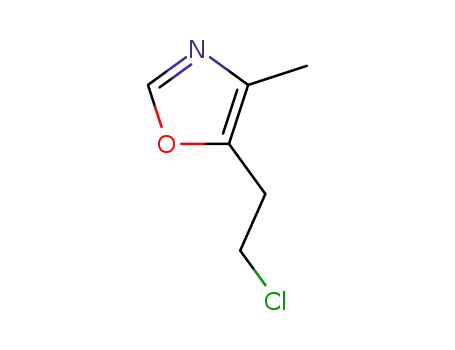Molecular Structure of 823-51-8 (5-(2-chloroethyl)-4-methyl-1,3-oxazole)