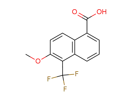 Molecular Structure of 84532-72-9 (6-METHOXY-5-(TRIFLUOROMETHYL)-1-NAPHTHOIC ACID)