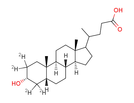 Molecular Structure of 83701-16-0 (Lithocholic-2,2,4,4-d4 acid)