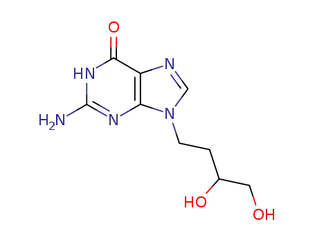 Molecular Structure of 83470-64-8 (9-(3,4-dihydroxybutyl)guanine)