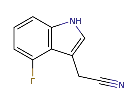 Molecular Structure of 89434-04-8 (4-FLUOROINDOLE-3-ACETONITRILE)