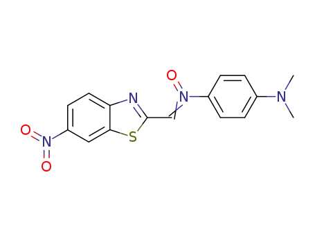 <i>N</i>,<i>N</i>-dimethyl-<i>N</i>'-(6-nitro-benzothiazol-2-ylmethylene)-benzene-1,4-diamine <i>N</i>'-oxide