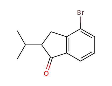 Molecular Structure of 892575-08-5 (4-Bromo-2-isopropyl-1-indanone)