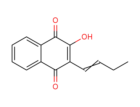 Molecular Structure of 29366-43-6 (2-(1-Butenyl)-3-hydroxy-1,4-naphthoquinone)