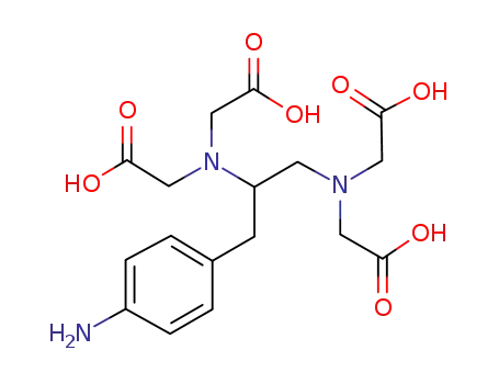 Molecular Structure of 84256-90-6 (1-(4-AMINOBENZYL)ETHYLENEDIAMINE-N,N,N',N'-TETRAACETIC ACID)