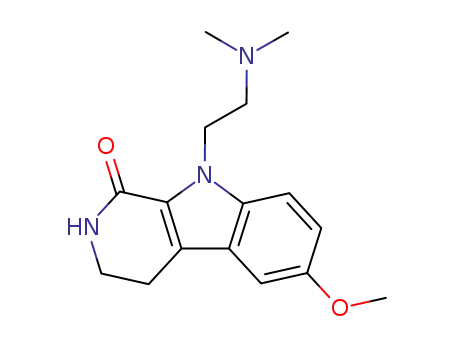 Molecular Structure of 897-44-9 (9-[2-(dimethylamino)ethyl]-6-methoxy-2,3,4,9-tetrahydro-1H-beta-carbolin-1-one)