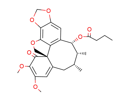 Butanoic acid,(6R,7R,8R,14aS)-5,6,7,8-tetrahydro-2,3-dimethoxy-6,7-dimethyl-1-oxo-1H,14H-benzo[1,8]cycloocta[1,2,3-cd][1,3]dioxolo[4,5-g]benzofuran-8-ylester (9CI)