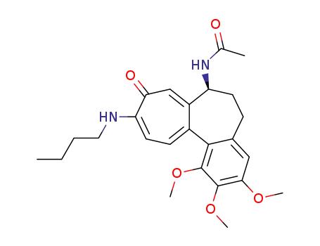 Molecular Structure of 84092-79-5 (N-[10-(butylamino)-1,2,3-trimethoxy-9-oxo-5,6,7,9-tetrahydrobenzo[a]heptalen-7-yl]acetamide)