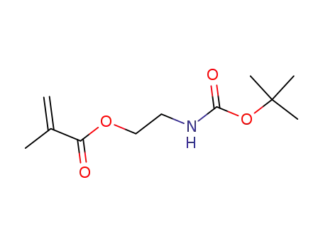 Molecular Structure of 89743-52-2 (2-((tert-Butoxycarbonyl)aMino)ethyl Methacrylate)