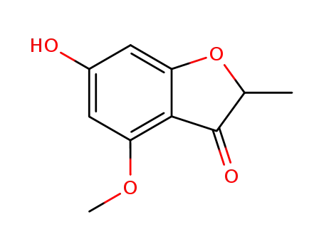 Molecular Structure of 83949-10-4 (6-hydroxy-4-methoxy-2-methyl-1-benzofuran-3(2H)-one)