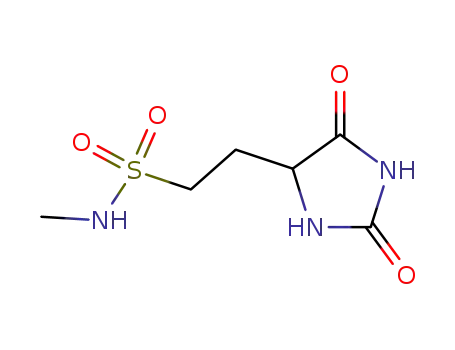 Molecular Structure of 89691-75-8 (2-(2,5-dioxoimidazolidin-4-yl)-N-methylethanesulfonamide)