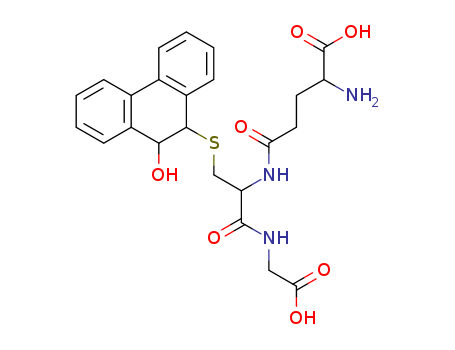 84107-69-7,9,10-dihydro-9-glutathionyl-10-hydroxyphenanthrene,Glycine,N-[S-(9,10-dihydro-10-hydroxy-9-phenanthrenyl)-N-L-g-glutamyl-L-cysteinyl]-, (9R-trans)-