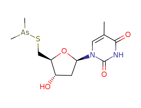 THYMIDINE, 5'-THIO-,5'-(DIMETHYLARSINITE) (9CI)