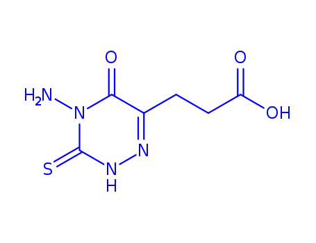 Molecular Structure of 84424-74-8 (3-(4-AMINO-5-OXO-3-THIOXO-2,3,4,5-TETRAHYDRO-1,2,4-TRIAZIN-6-YL)PROPANOIC ACID)