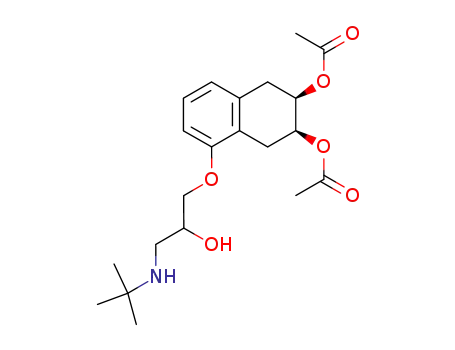 Molecular Structure of 84742-92-7 (2,3-Naphthalenediol, 5-(3-((1,1-dimethylethyl)amino)-2-hydroxypropoxy) -1,2,3,4-tetrahydro-, 2,3-diacetate)