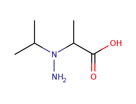 Molecular Structure of 89937-49-5 (2-[1-(propan-2-yl)hydrazinyl]propanoic acid)