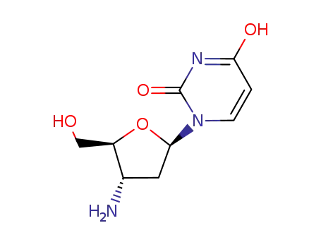 Molecular Structure of 84472-86-6 (3'-amino-2',3'-dideoxyuridine)
