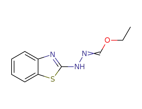 Molecular Structure of 89969-39-1 (Methanehydrazonic acid, N-2-benzothiazolyl-, ethyl ester (9CI))