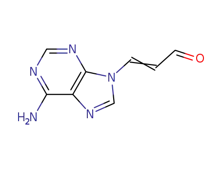 Molecular Structure of 90029-73-5 (9-(3-oxoprop-1-enyl)adenine)