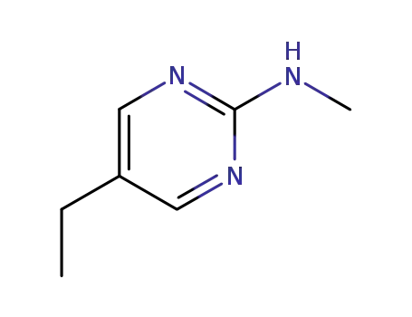 Molecular Structure of 90008-44-9 (Pyrimidine, 5-ethyl-2-(methylamino)- (7CI))