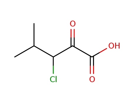Molecular Structure of 90012-66-1 (Pentanoic  acid,  3-chloro-4-methyl-2-oxo-)