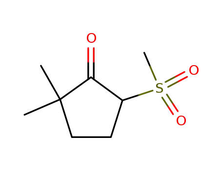 Molecular Structure of 90113-76-1 (2,2-dimethyl-5-(methylsulfonyl)cyclopentanone)