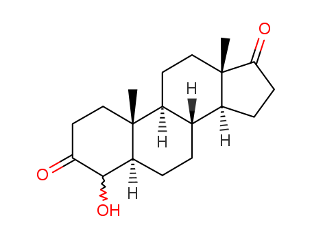 Androstane-3,17-dione,4-hydroxy-, (4a,5a)- (9CI)